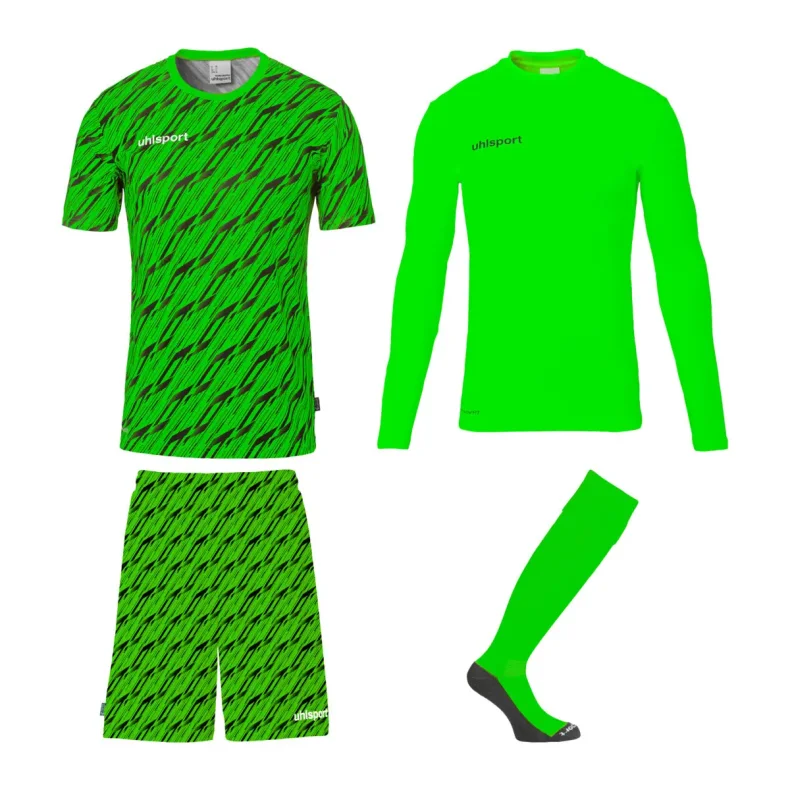 Uhlsport Progressive m�lmandss�t gr�n/sort (inkl. tryk)